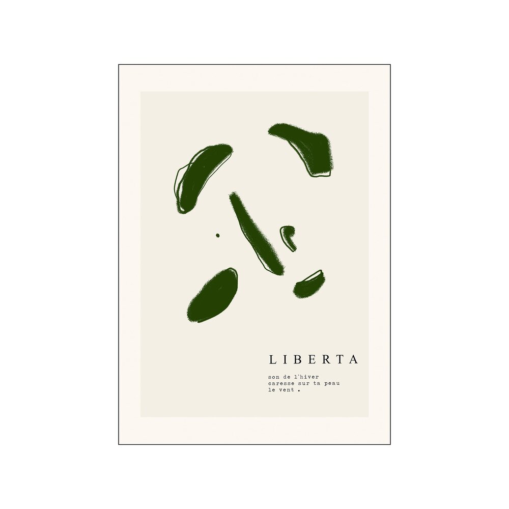 Sophie M. Lucie Liberta plakat, beige/grøn - 50x70 cm
